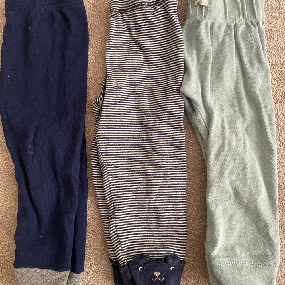 3 Carter’s 18 months comfy pants.